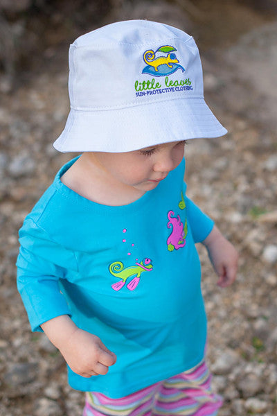 Infant Toddler Sun Protective Shirt-Mermaid Brilliant Cerulean Blue - Little Leaves Clothing Company