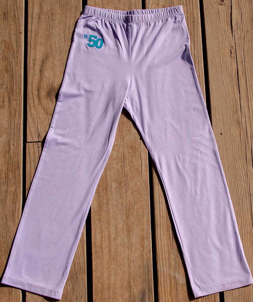 Girls Sun Protective Pant-50 Purple - Little Leaves Clothing Company