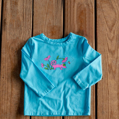 Infant Toddler Sun Protective Shirt-Mermaid Brilliant Cerulean Blue