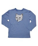 Boys Sun Protective Shirt-Fox Cobalt Blue Gray - Little Leaves Clothing Company
