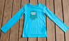 Girls Sun Protective Shirt-Owl Brilliant Cerulean Blue - Little Leaves Clothing Company