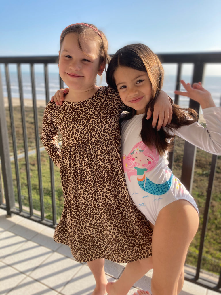 Bella Leopard Long Sleeve Dress- Limited Quantities!