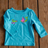 Infant Toddler Sun Protective Shirt-Mermaid Brilliant Cerulean Blue - Little Leaves Clothing Company