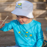 Infant Toddler Sun Protective Shirt-Space Brilliant Cerulean Blue - Little Leaves Clothing Company