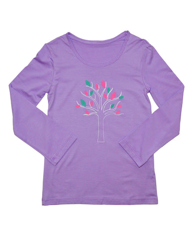 Womens Sun Protective Shirt-Mulberry Purple Gray