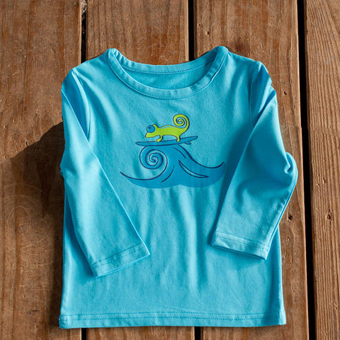 Infant Toddler Sun Protective Shirt-Mermaid Brilliant Cerulean Blue