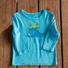 Infant Toddler Sun Protective Shirt-Surfing Brilliant Cerulean Blue - Little Leaves Clothing Company