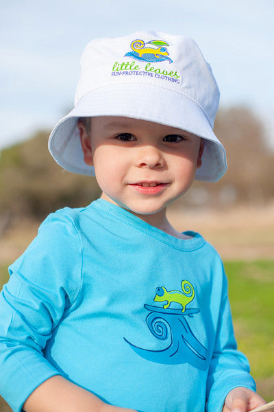 Infant Toddler Sun Protective Shirt-Surfing Brilliant Cerulean Blue - Little Leaves Clothing Company