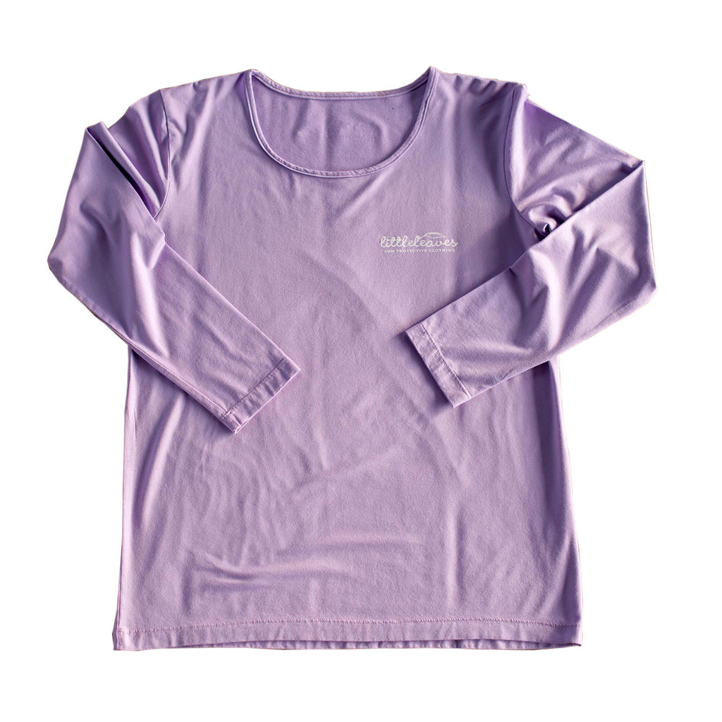 Womens Sun Protective Shirt-Mulberry Purple Gray - Little Leaves Clothing Company