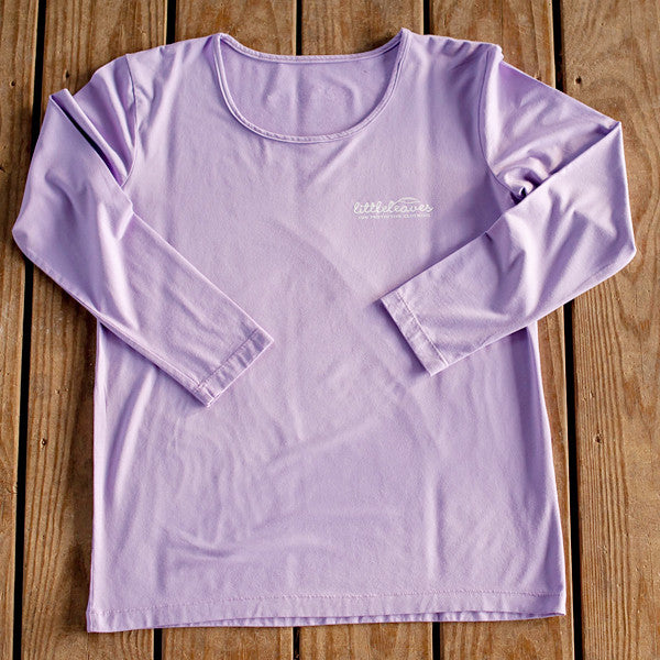 Womens Sun Protective Shirt-Mulberry Purple Gray - Little Leaves Clothing Company